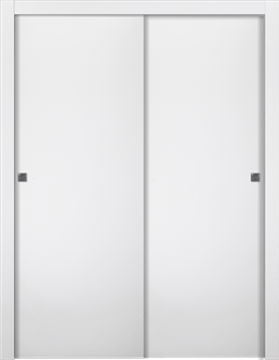 SMART PRO FLAT POLAR WHITE BYPASS BELLDINNI MODERN INTERIOR DOOR - 1