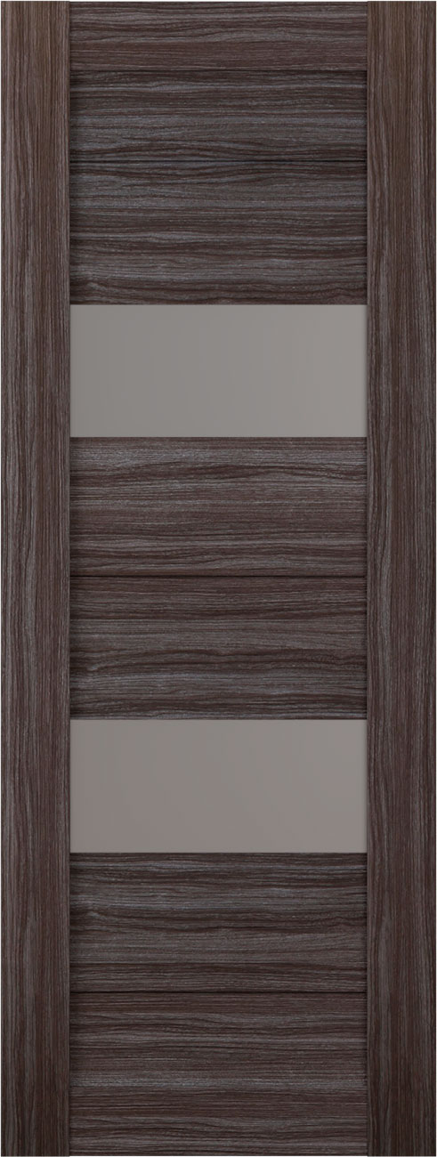 BERTA VETRO GRAY OAK SLAB BELLDINNI MODERN INTERIOR DOOR - 1