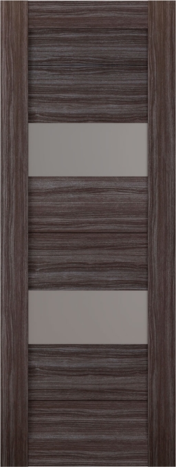 BERTA VETRO GRAY OAK SLAB BELLDINNI MODERN INTERIOR DOOR - 1