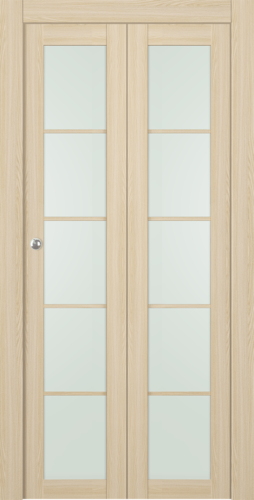 AVON 5 LITE VETRO LOIRE ASH DOUBLE BI-FOLD BELLDINNI MODERN INTERIOR DOOR - 1