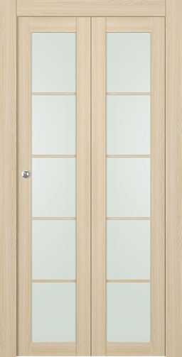 AVON 5 LITE VETRO LOIRE ASH DOUBLE BI-FOLD BELLDINNI MODERN INTERIOR DOOR - 1