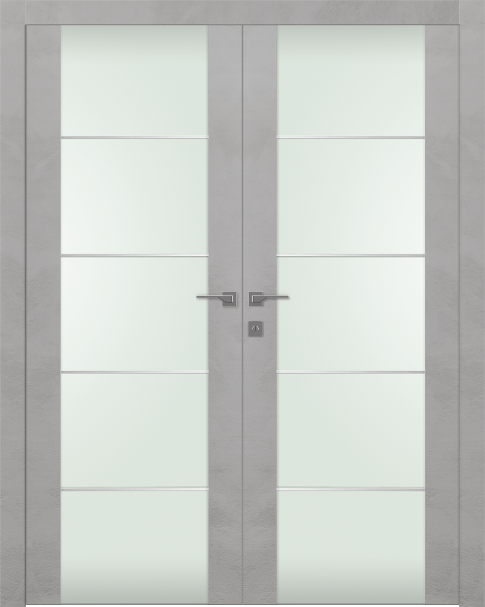 AVON 202 4H VETRO LIGHT URBAN DOUBLE DOORS BELLDINNI MODERN INTERIOR DOOR - 1
