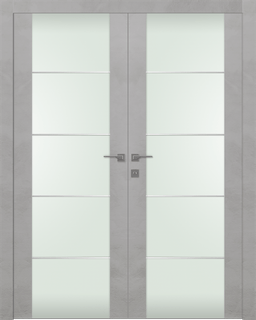 AVON 202 4H VETRO LIGHT URBAN DOUBLE DOORS BELLDINNI MODERN INTERIOR DOOR - 1