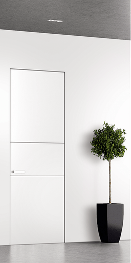SMART PRO 2H POLAR WHITE INVISIBLE METAL FRAME BELLDINNI MODERN INTERIOR DOOR - 1