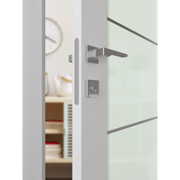 SMART PRO H3G 4H VETRO POLAR WHITE INVISIBLE METAL FRAME BELLDINNI MODERN INTERIOR DOOR - 4