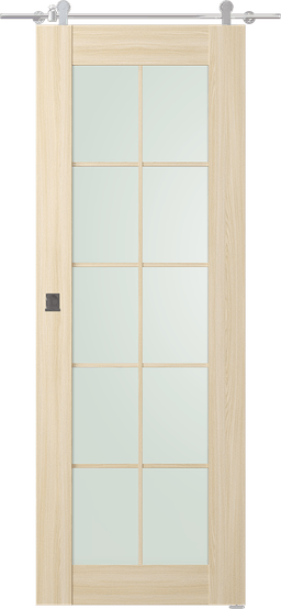 AVON 10 LITE VETRO LOIRE ASH DOUBLE BARN BELLDINNI MODERN INTERIOR DOOR - 1