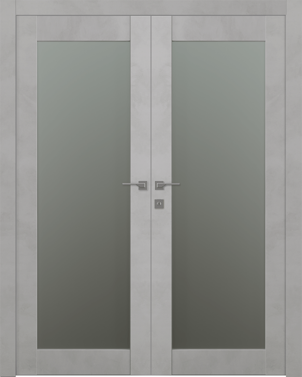 AVON 207 VETRO LIGHT URBAN DOUBLE BELLDINNI MODERN INTERIOR DOOR - 1