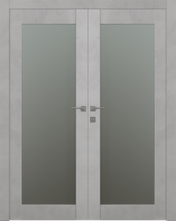 AVON 207 VETRO LIGHT URBAN DOUBLE BELLDINNI MODERN INTERIOR DOOR - 1