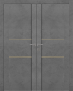 AVON 01 3H GOLD DARK URBAN DOUBLE BELLDINNI MODERN INTERIOR DOOR - 1