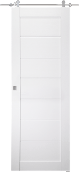 ALDA BIANCO NOBLE DOUBLE BARN BELLDINNI MODERN INTERIOR DOOR - 1