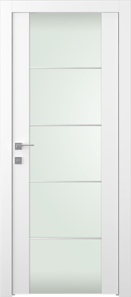 SMART PRO H3G 4H VETRO POLAR WHITE SWING BELLDINNI MODERN INTERIOR DOOR - 1