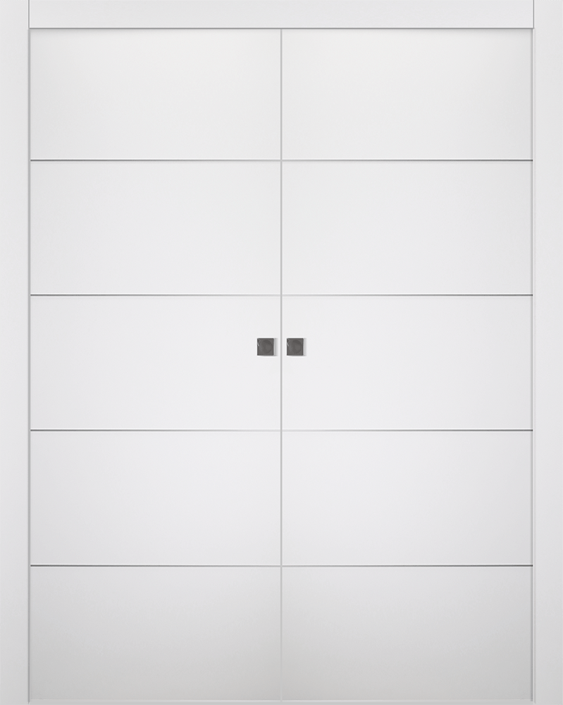 SMART PRO 4H POLAR WHITE DOUBLE POCKET BELLDINNI MODERN INTERIOR DOOR - 1