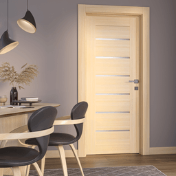 AVON 07-02 VETRO LOIRE ASH DOUBLE DOORS BELLDINNI MODERN INTERIOR DOOR - 4