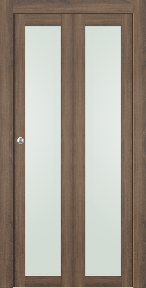 AVON 207 VETRO PECAN NUTWOOD BI-FOLD DOORS BELLDINNI MODERN INTERIOR DOOR - 1