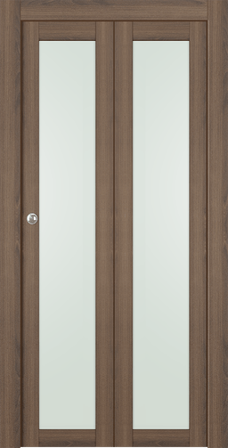 AVON 207 VETRO PECAN NUTWOOD BI-FOLD DOORS BELLDINNI MODERN INTERIOR DOOR - 1
