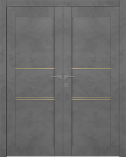 AVON 07 3H GOLD DARK URBAN DOUBLE BELLDINNI MODERN INTERIOR DOOR - 1