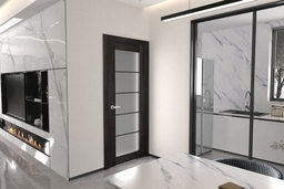 AVON 5 LITE VETRO VERALINGA OAK DOUBLE BELLDINNI MODERN INTERIOR DOOR - 3