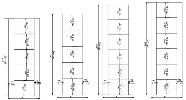 SMART PRO 4H BLACK POLAR WHITE DOUBLE BARN DOORS BELLDINNI MODERN INTERIOR DOOR - 5