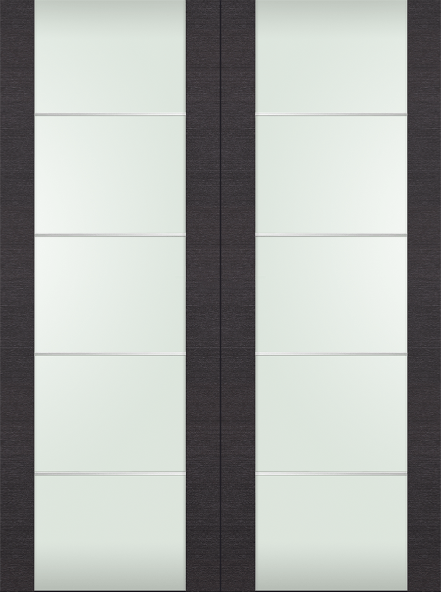 AVANTI 202 4H VETRO BLACK APRICOT DOUBLE BARN BELLDINNI MODERN INTERIOR DOOR - 2