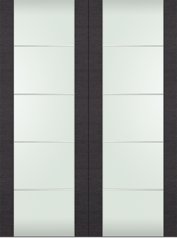 AVANTI 202 4H VETRO BLACK APRICOT DOUBLE BARN BELLDINNI MODERN INTERIOR DOOR - 2