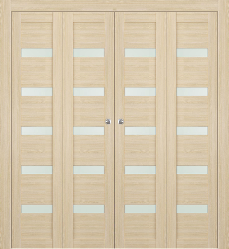 AVON 07-04 VETRO LOIRE ASH DOUBLE BI-FOLD DOORS BELLDINNI MODERN INTERIOR DOOR - 1