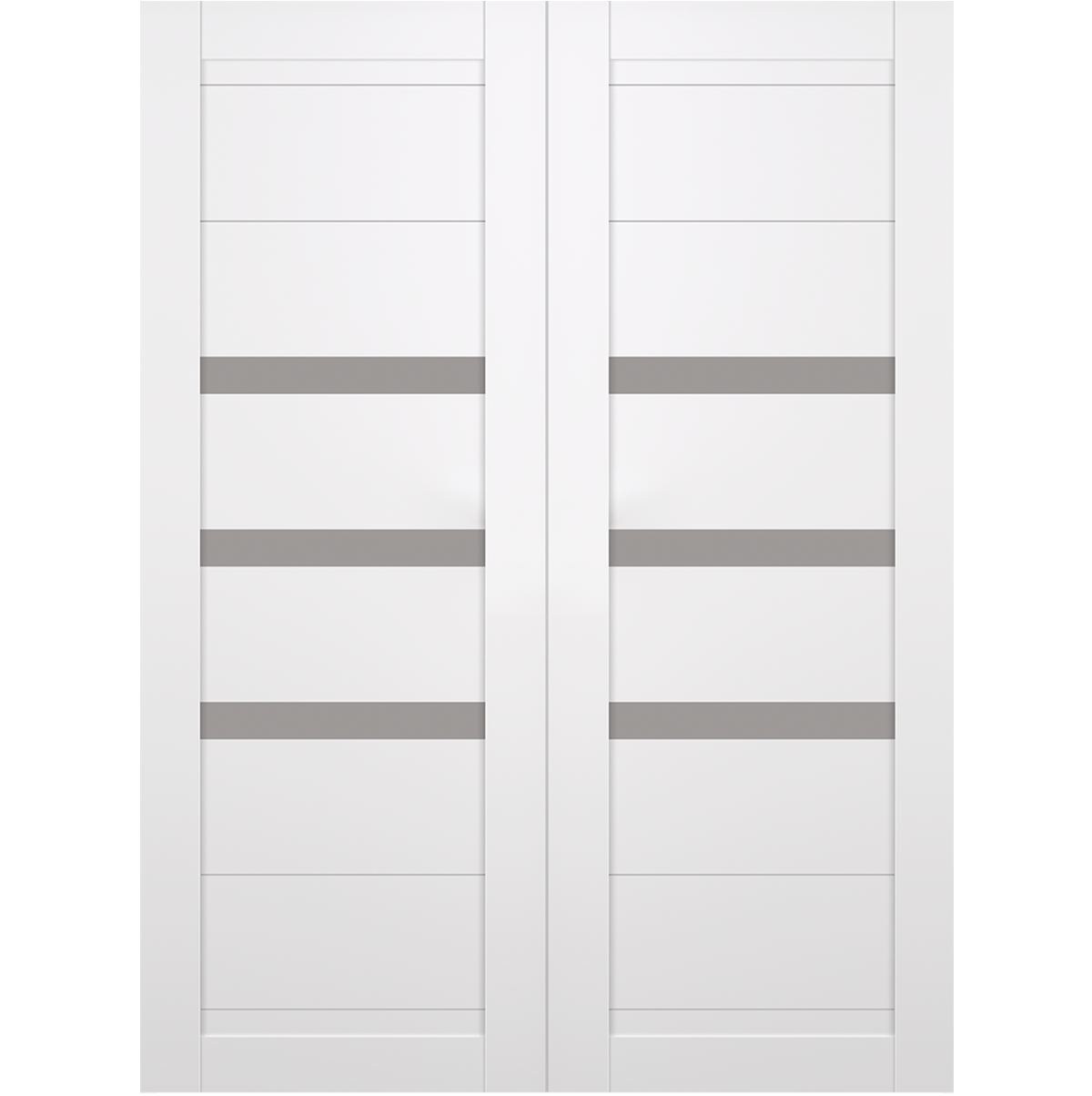 DORA VETRO BIANCO NOBLE DOUBLE BARN BELLDINNI MODERN INTERIOR DOOR - 2