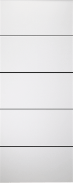OPTIMA 4H BLACK SNOW WHITE SLAB DOORS BELLDINNI MODERN INTERIOR DOOR - 1