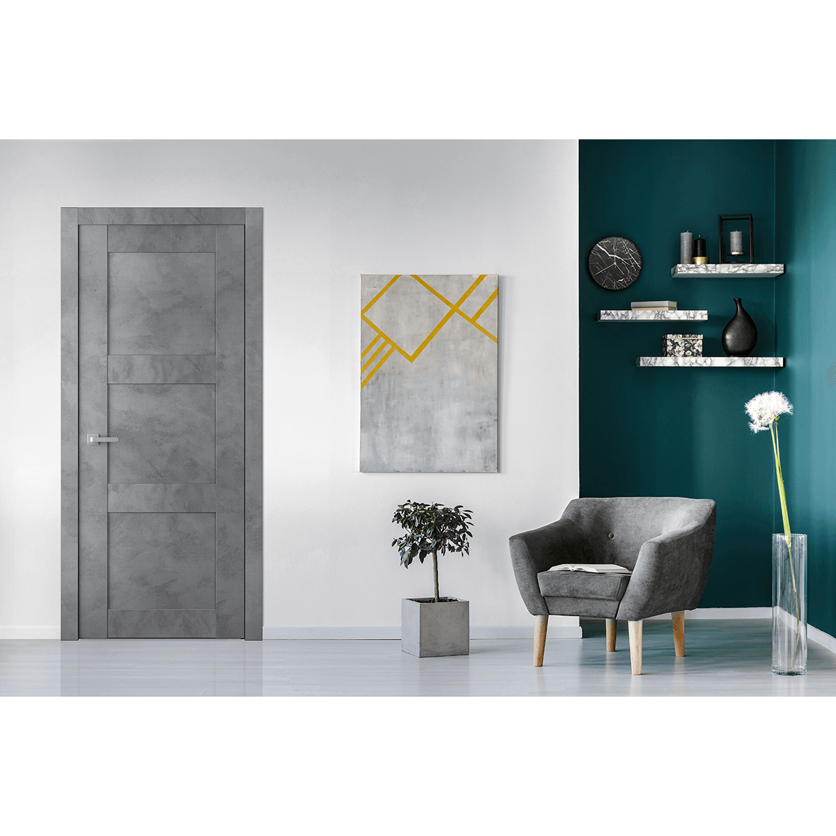 AVON 07 2RN DARK URBAN BARN BELLDINNI MODERN INTERIOR DOOR - 8