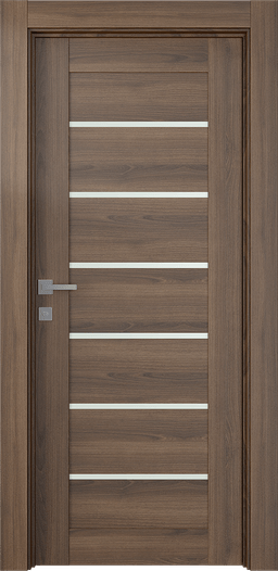 AVON 07-02 VETRO PECAN NUTWOOD SWING DOORS BELLDINNI MODERN INTERIOR DOOR - 1