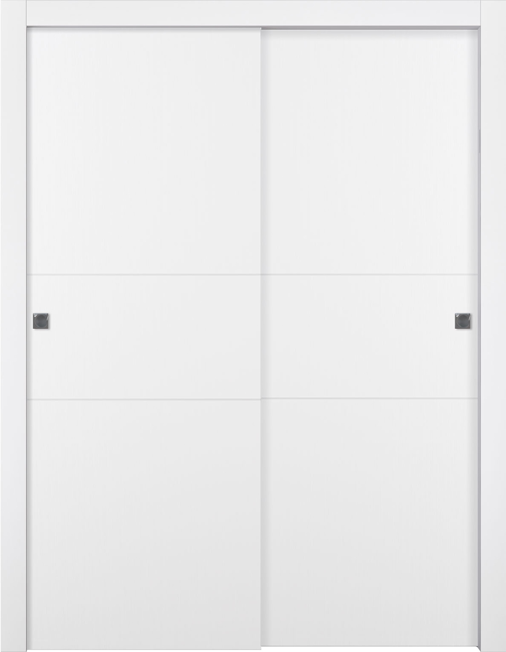 PALLADIO 2H BIANCO NOBLE BYPASS BELLDINNI MODERN INTERIOR DOOR - 1