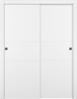 PALLADIO 2H BIANCO NOBLE BYPASS BELLDINNI MODERN INTERIOR DOOR - 1