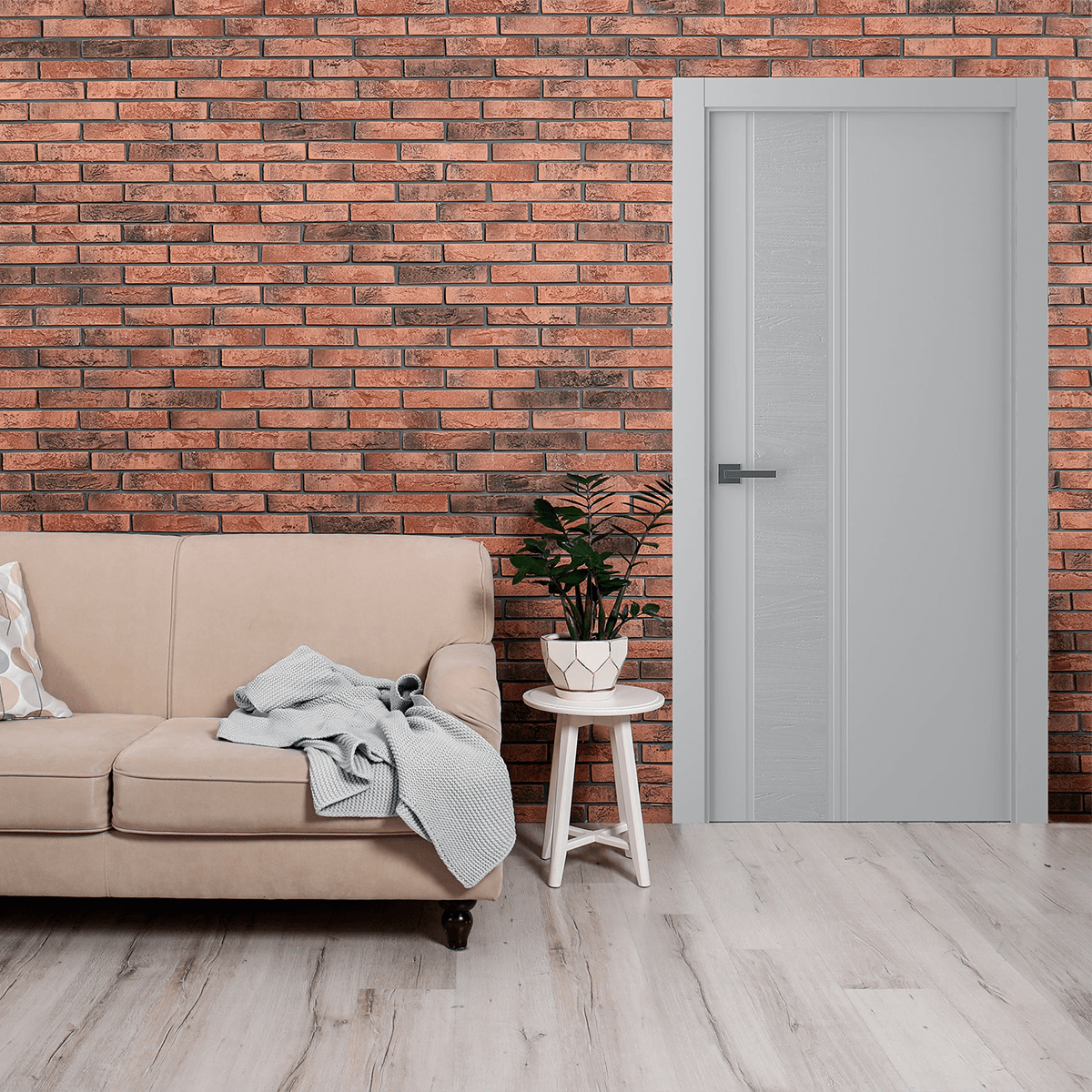 TWINWOOD 1 LIGHT GREY SWING BELLDINNI MODERN INTERIOR DOOR - 2