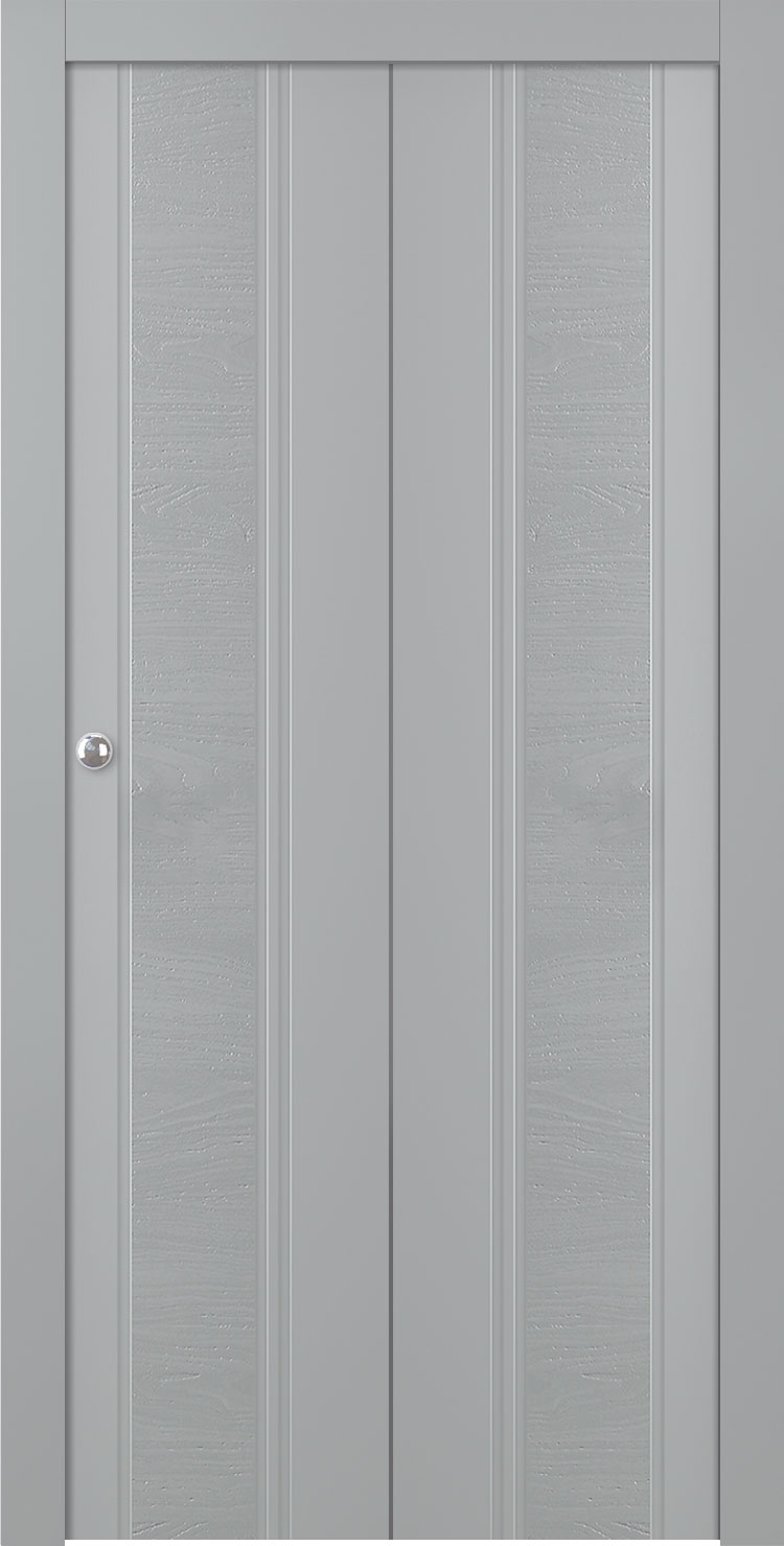 TWINWOOD 1 LIGHT GREY BI-FOLD BELLDINNI MODERN INTERIOR DOOR - 1