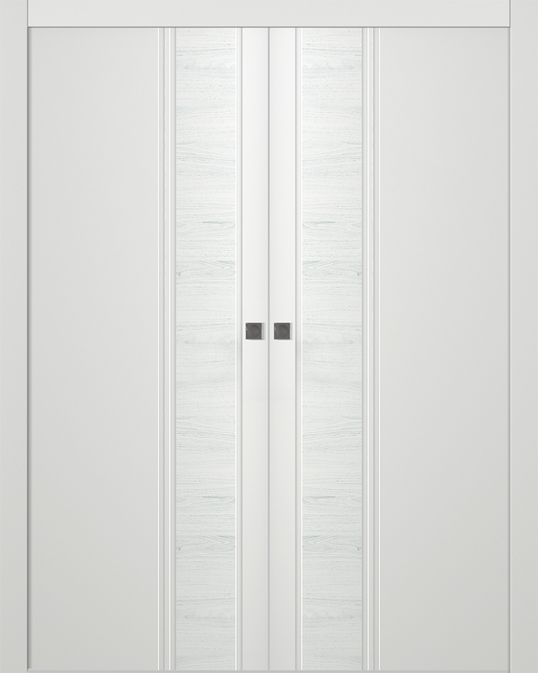 TWINWOOD 1 POLAR WHITE DOUBLE POCKET BELLDINNI MODERN INTERIOR DOOR - 1