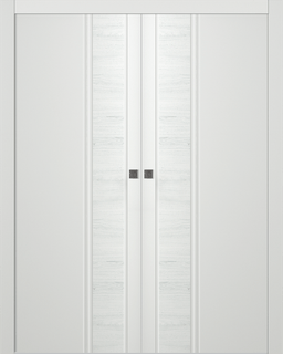 TWINWOOD 1 POLAR WHITE DOUBLE POCKET BELLDINNI MODERN INTERIOR DOOR - 1