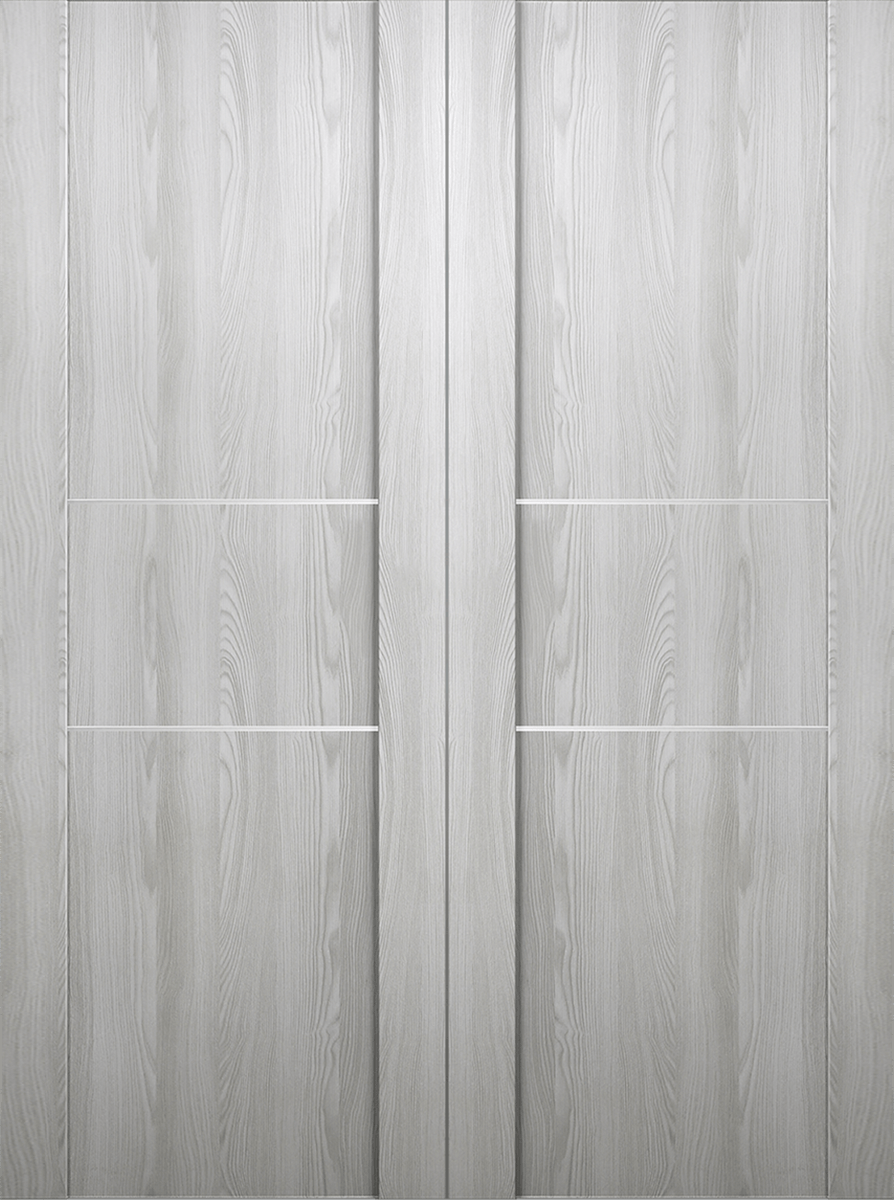 AVON 01 2H RIBEIRA ASH DOUBLE BARN BELLDINNI MODERN INTERIOR DOOR - 2