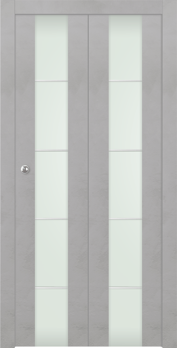 AVON 202 4H VETRO LIGHT URBAN BI-FOLD DOORS BELLDINNI MODERN INTERIOR DOOR - 1