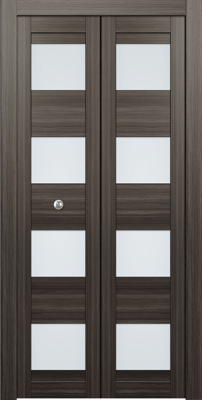 DELLA VETRO GRAY OAK BI-FOLD BELLDINNI MODERN INTERIOR DOOR - 1
