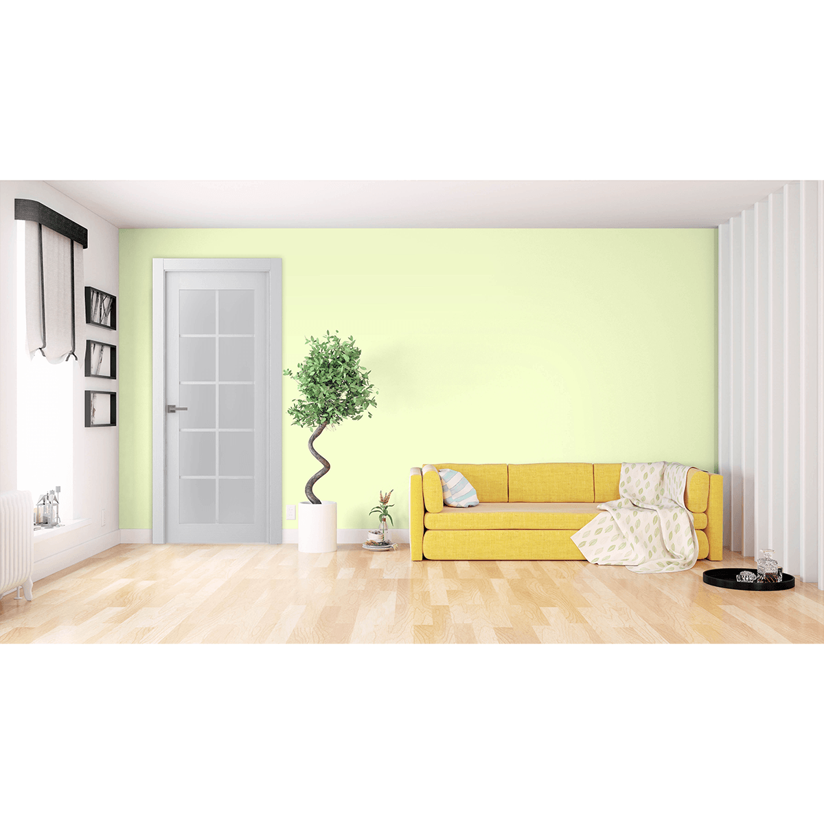 PALLADIO 10 LITE VETRO BIANCO NOBLE BYPASS BELLDINNI MODERN INTERIOR DOOR - 1
