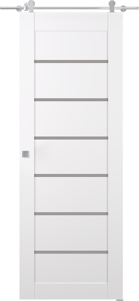 ALBA SNOW WHITE DOUBLE BARN BELLDINNI MODERN INTERIOR DOOR - 2