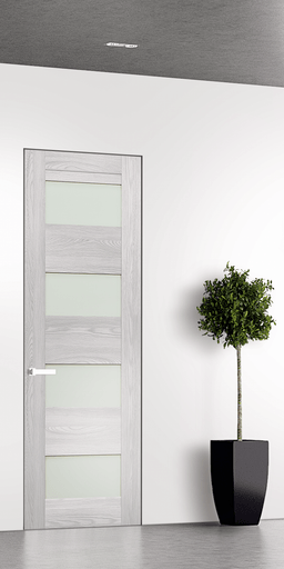 AVON 07-08 VETRO RIBEIRA ASH INVISIBLE METAL FRAME BELLDINNI MODERN INTERIOR DOOR - 1