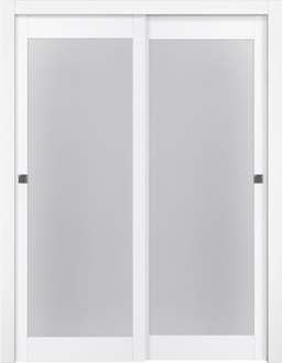 PALLADIO 207 VETRO BIANCO NOBLE BYPASS BELLDINNI MODERN INTERIOR DOOR - 1