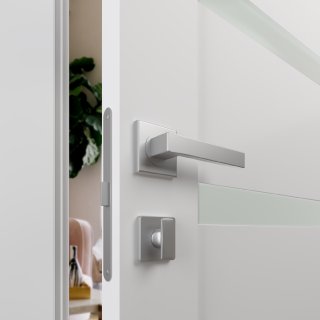 LETI VETRO SNOW WHITE DOUBLE INVISIBLE METAL FRAME BELLDINNI MODERN INTERIOR DOOR - 3