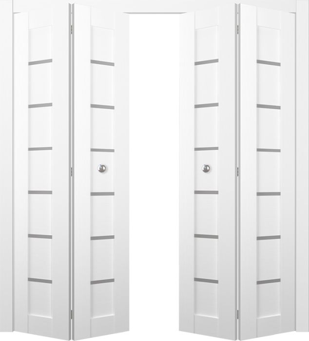 ALBA BIANCO NOBLE DOUBLE BI-FOLD BELLDINNI MODERN INTERIOR DOOR - 2