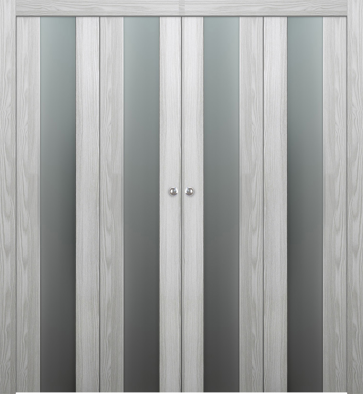 AVON 202 VETRO RIBEIRA ASH DOUBLE BI-FOLD BELLDINNI MODERN INTERIOR DOOR - 1