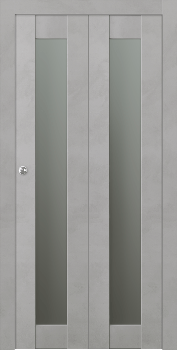 AVON 207 VETRO LIGHT URBAN BI-FOLD BELLDINNI MODERN INTERIOR DOOR - 1