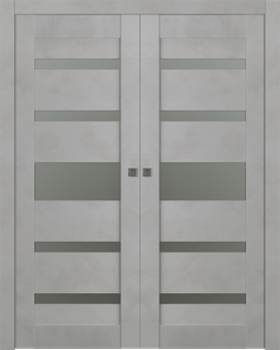 AVON 07-05 VETRO LIGHT URBAN DOUBLE POCKET BELLDINNI MODERN INTERIOR DOOR - 1