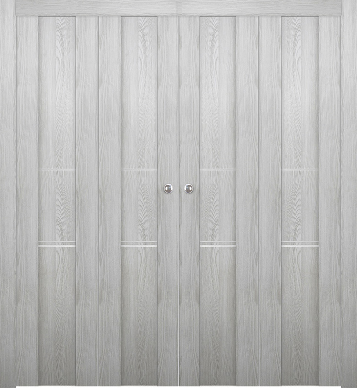 AVON 01 3H RIBEIRA ASH DOUBLE BI-FOLD BELLDINNI MODERN INTERIOR DOOR - 1
