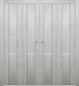 AVON 01 3H RIBEIRA ASH DOUBLE BI-FOLD BELLDINNI MODERN INTERIOR DOOR - 1