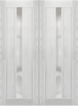 AVON 101 VETRO RIBEIRA ASH DOUBLE BARN DOORS BELLDINNI MODERN INTERIOR DOOR - 2